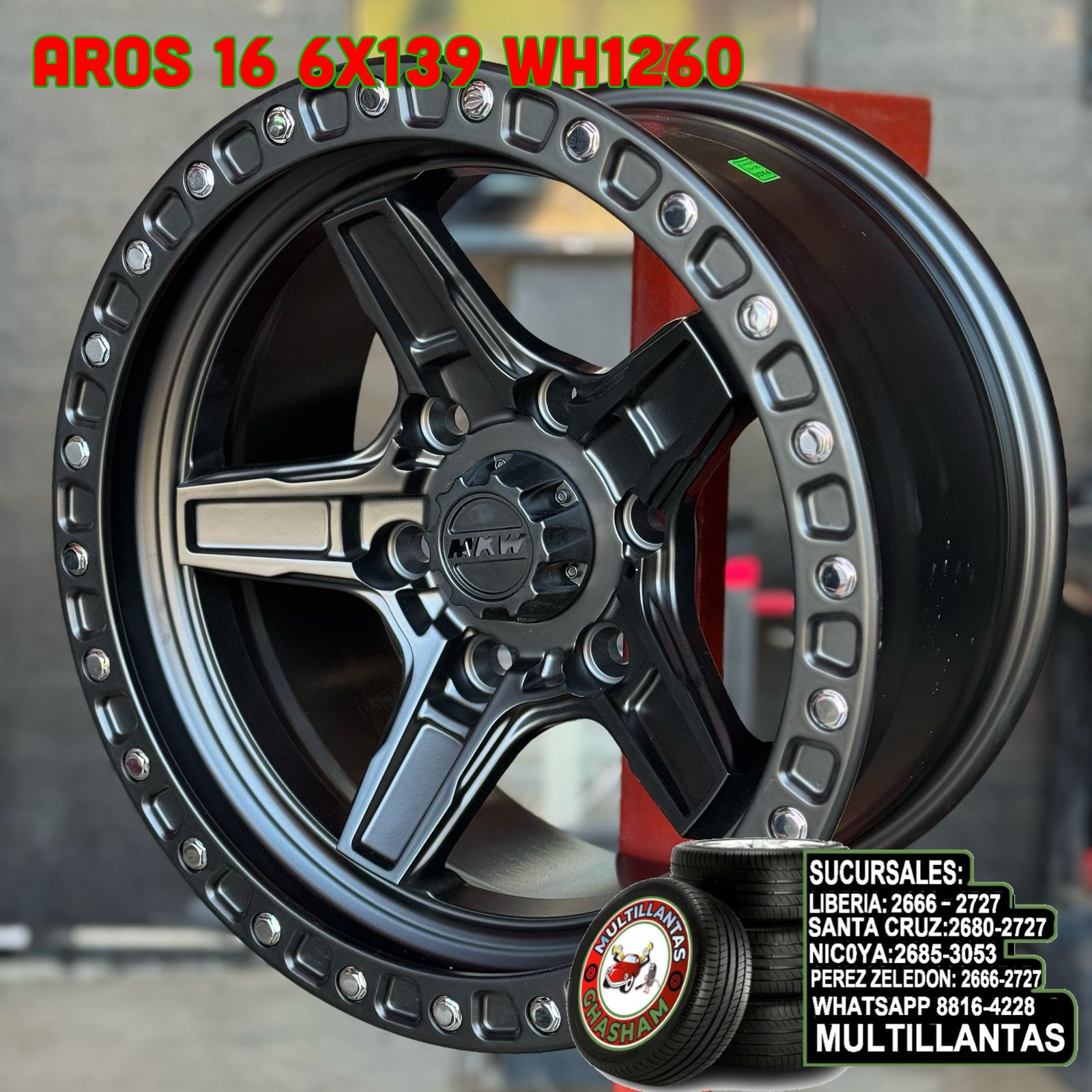 AROS # 16X8 5X139.7 ET-15 MB 660